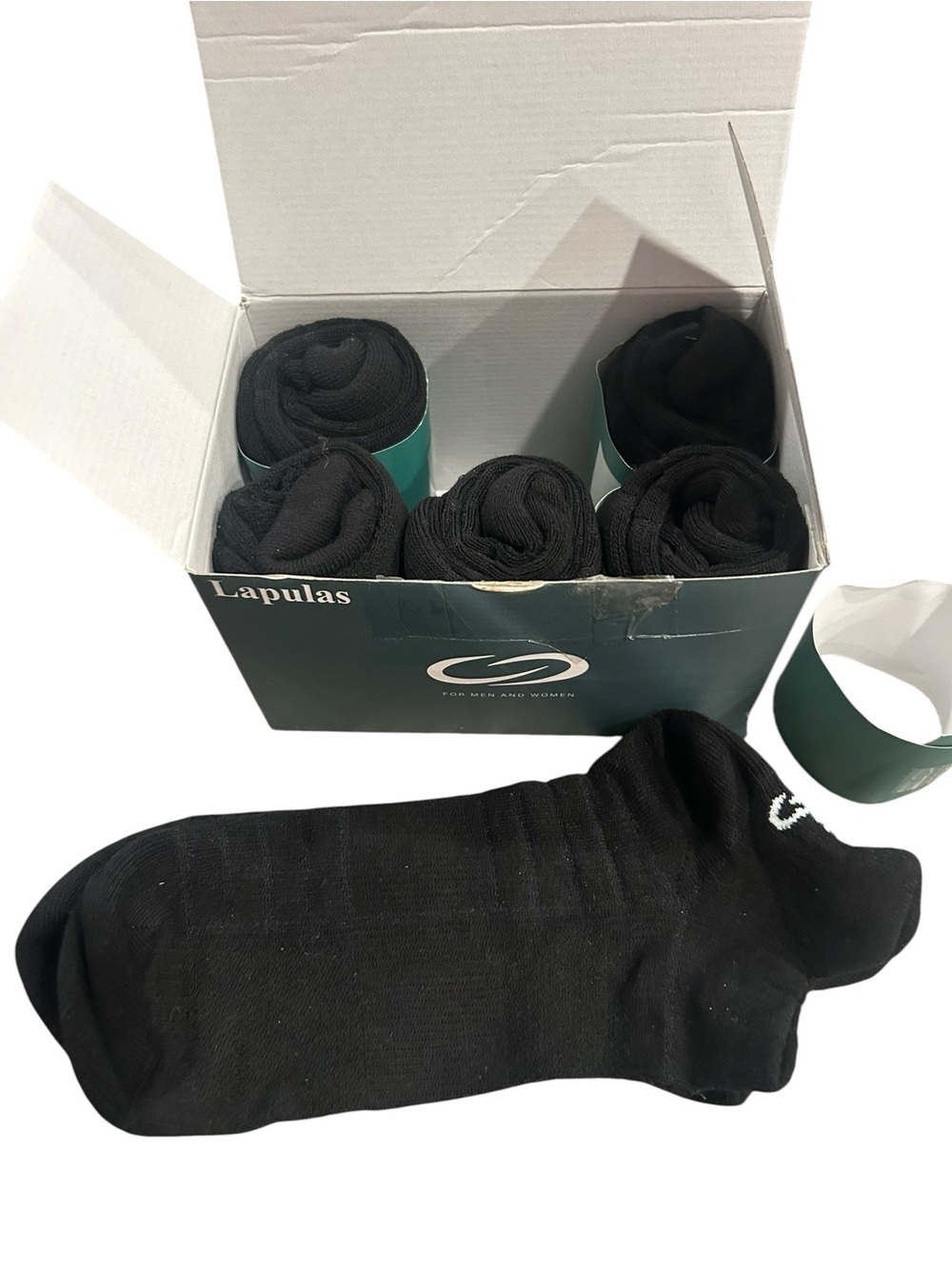 Men's Black Ankle Socks - 6 pack